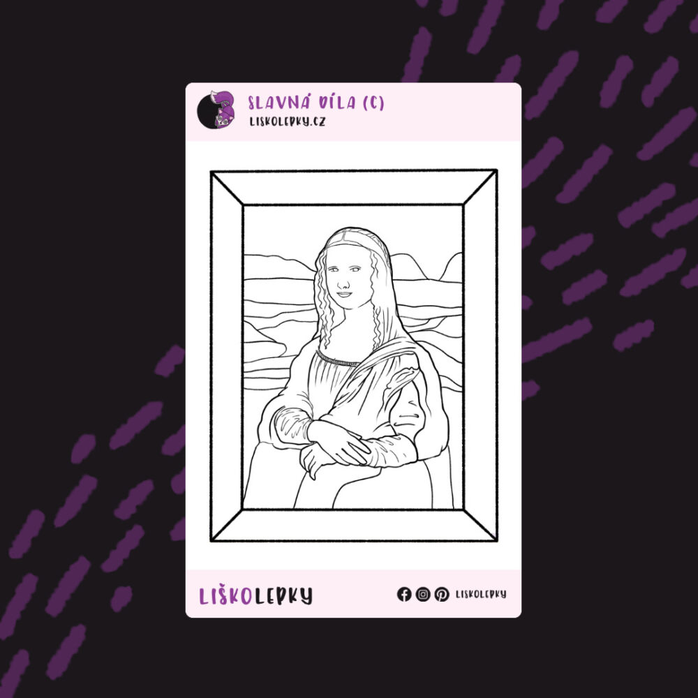 samolepka mona lisa